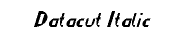 Datacut Italic字体